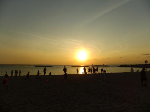 Sunset at the beach we went to in Okinawa