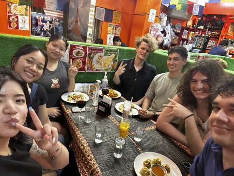 Dinner in Okinawa with friends