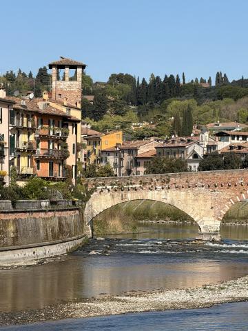 View of the city's edge from outside Verona