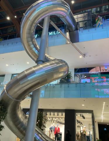 A giant indoor slide