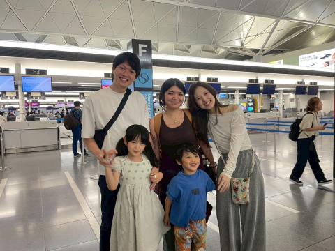Picture of my host family and I when they dropped me off at the airport to return home