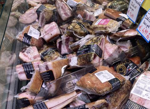 A table of Italian guanciale