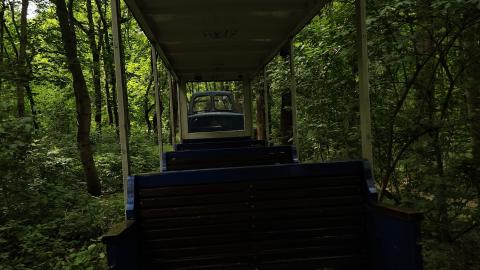 Prater's Liliputbahn, going through the park in Prater!