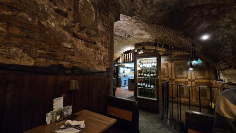 Zwölf Apostelkeller, an underground wine cellar turned restaurant.
