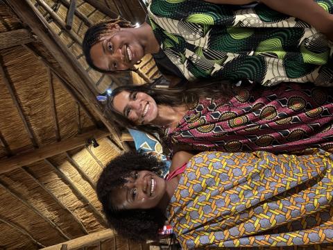 My friends and I at the Boma Dinner and Drum Show