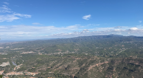 View of land, rivers, from top of mountain