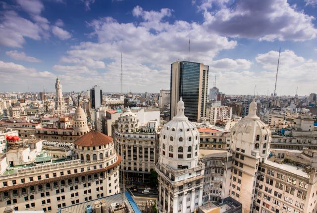 a view of Buenos Aires from a rooftop