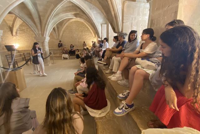 students attend class in Arles