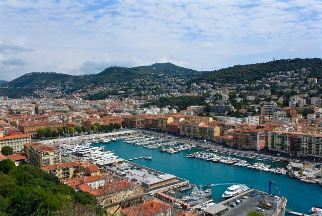 the gorgeous view of the Port from Castle Hill in Nice