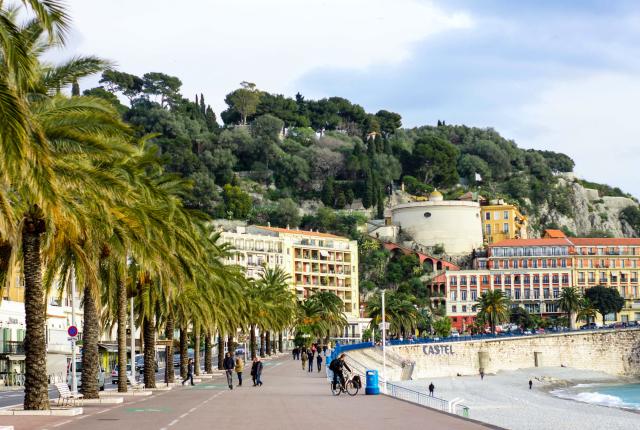 a mediterranean coastal road in Nice