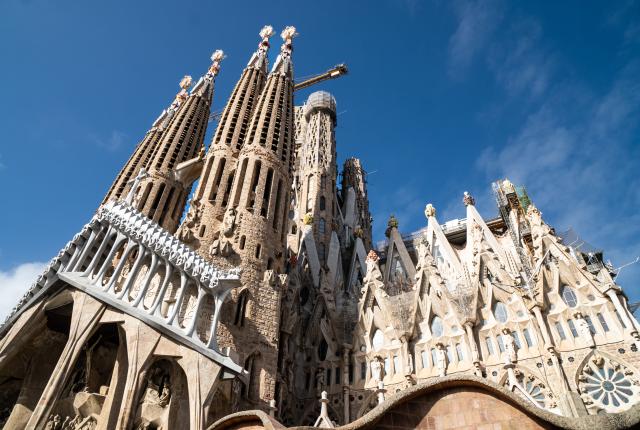 an artistic shot of Familia Sagrada in Barcelona