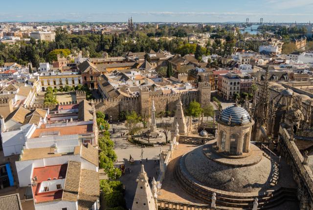 An arial view of Madrid.
