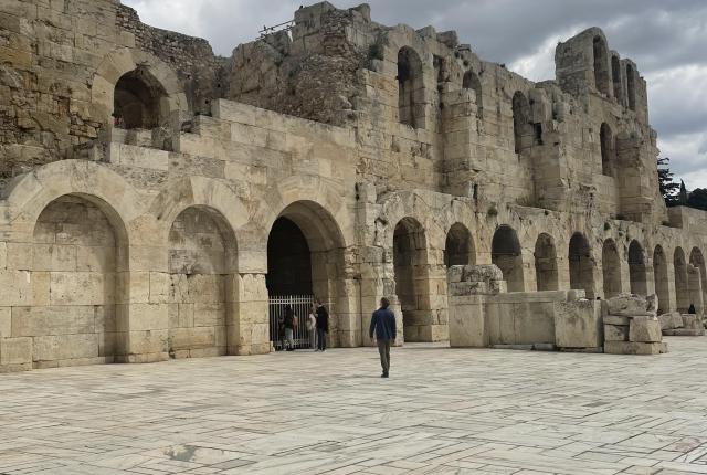 Exterior of the Acropolis in Athens, Greece