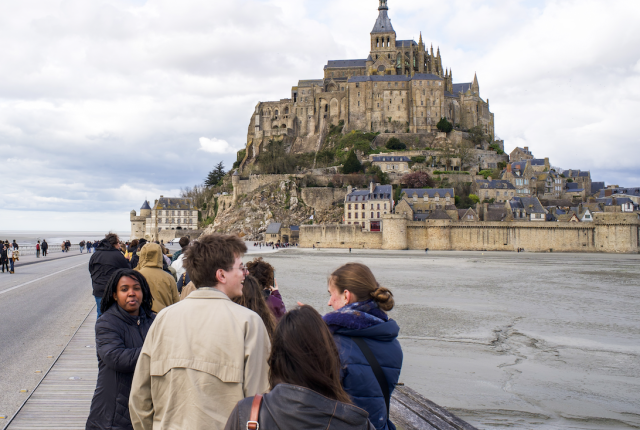 Nantes Student group at Mont Saint Michel
