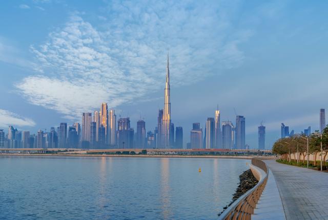Dubai waterfront and skyline