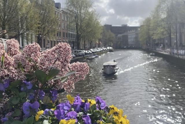 A canal in Amsterdam, Netherlands