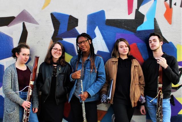 Group of students holding their instruments