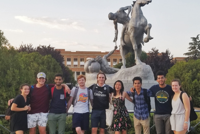 IES Abroad Madrid students on a class excursion at Complutense University