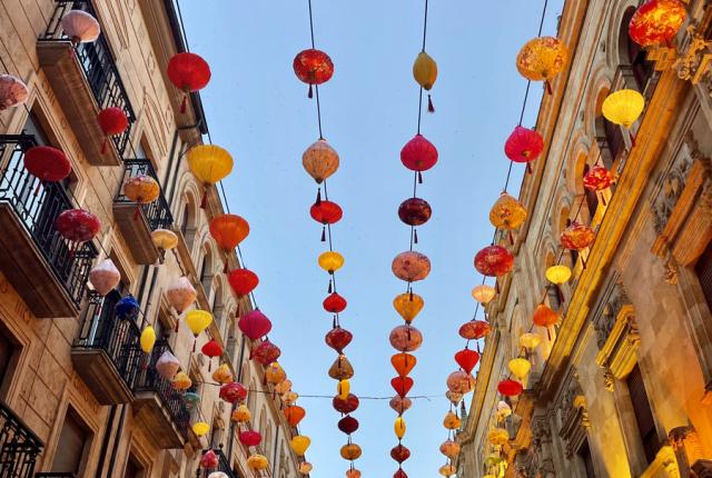 Salamanca street decorated for the Lunar New Year