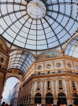 a stunning photo of Galleria Vittorio Emanuele II shopping center in Milan