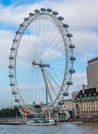 a ferris wheel on the River Thames London