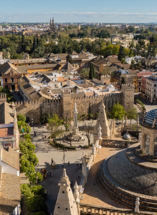 An arial view of Madrid.