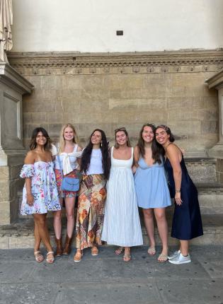 Group photo of all of my friends from Wofford in Florence for the weekend