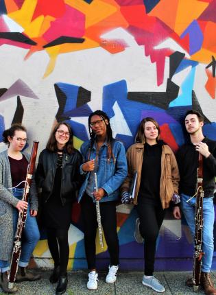 Group of students holding their instruments