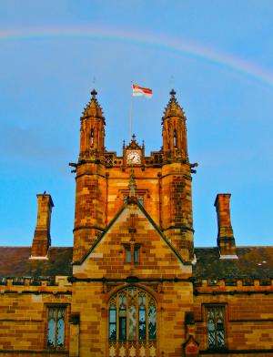 University of Sydney under a rainbow