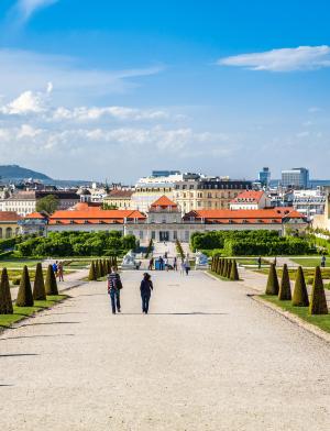 Jardins du Belvédère gardens in Vienna