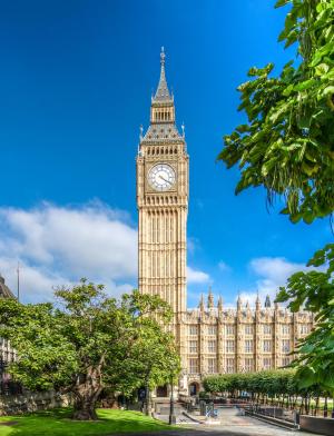 Big Ben in London on a summer day