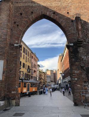 an archway in Milan
