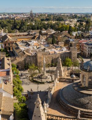 An arial view of Madrid.