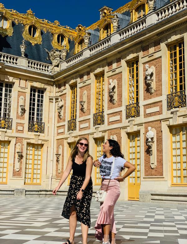Two students tour Versailles