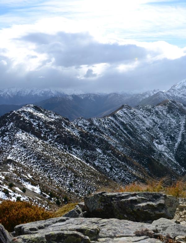a mountain range in Hanmer Springs, New Zealand