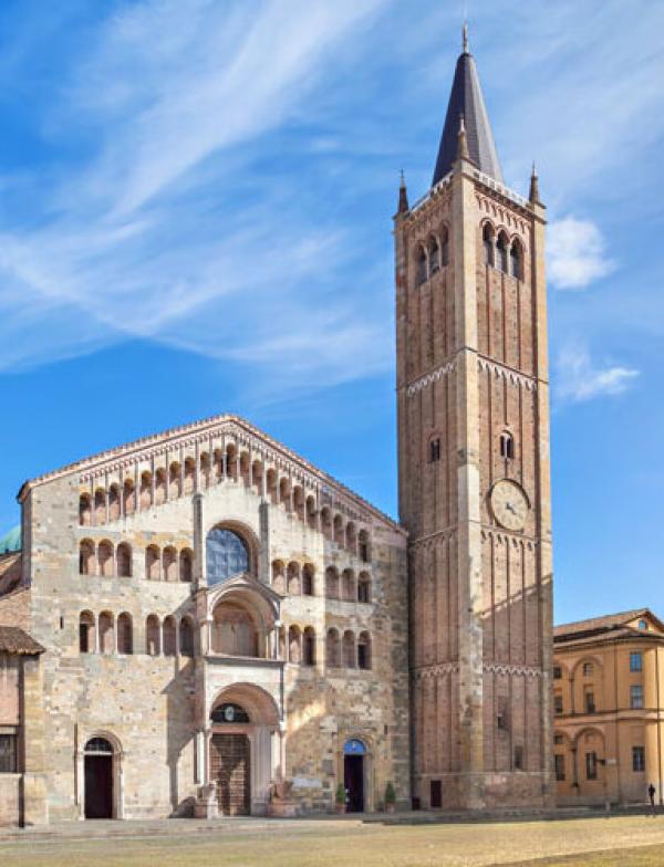 View of Parma Cathedral in Italy