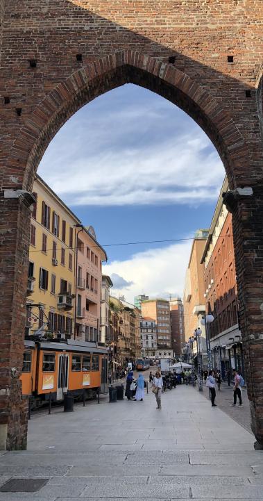 an archway in Milan