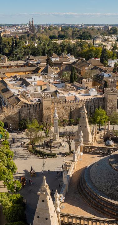 An arial view of Madrid.