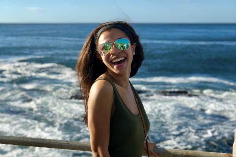 Breana Ross, our 2018 Global Citizen of the Year, smiling at the oceanfront