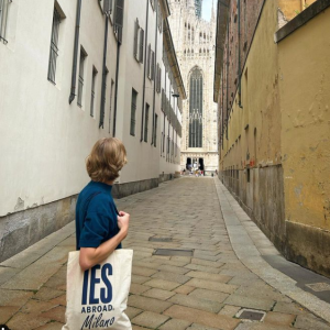 Jonathan walking in Milan