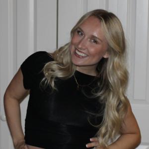 Elizabeth smiling at camera