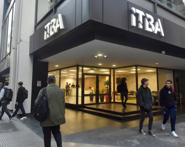 the main entrance of ITBA