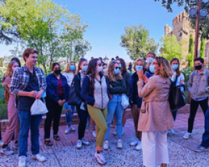 students exploring Madrid 