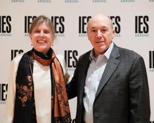 A smiling woman and man