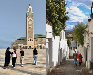 Historic architecture in Rabat and Granada.