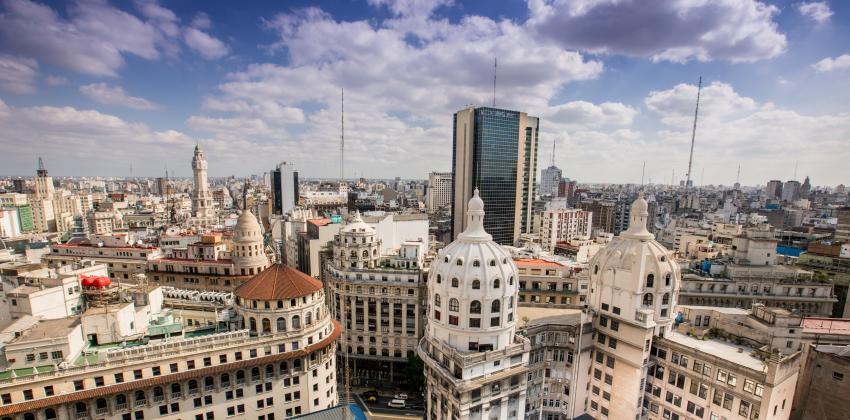a view of Buenos Aires from a rooftop