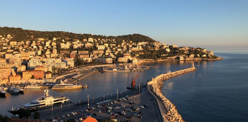 the gorgeous view of the Port from Castle Hill in Nice