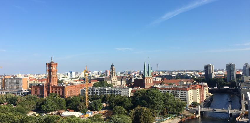 An arial view of Berlin, Germany.