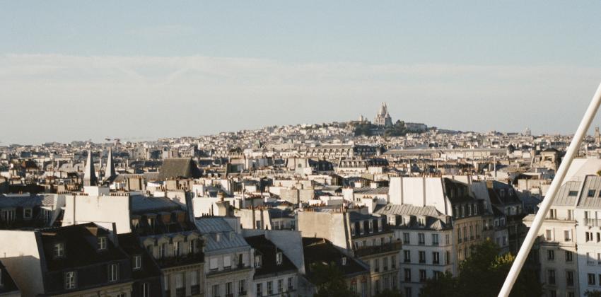 An arial view of Paris, France.