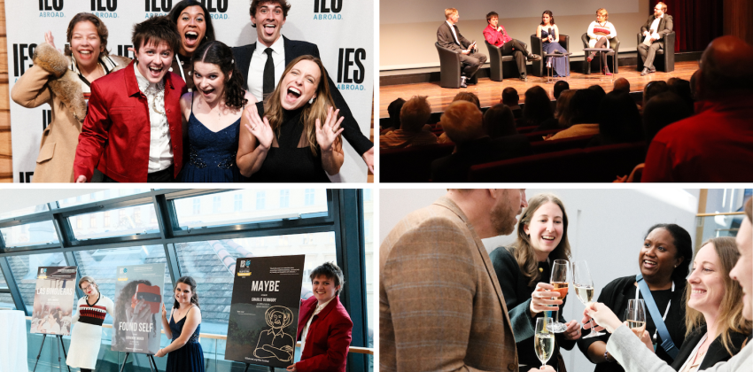 A collage of people at a film festival